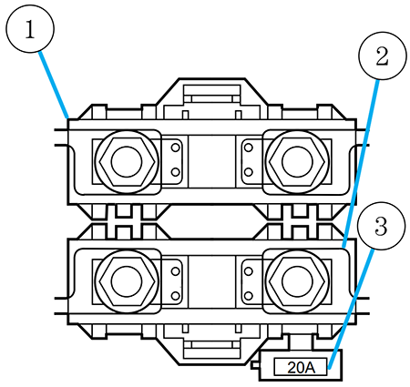 Ford Expedition (1998): Primary Battery Fuses diagram