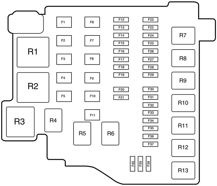 ford fiesta (2011): engine compartment fuse box diagram
