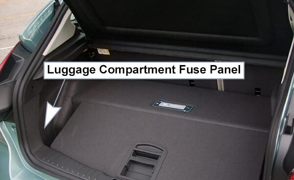 ford focus electric (us) (2012-2014): load compartment fuse box location