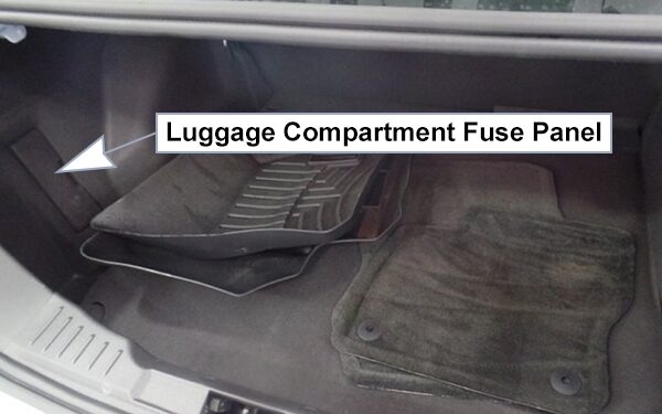 ford focus (us) (2012-2014): load compartment fuse box location